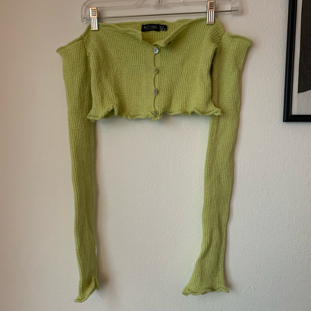 Nasty gal off the shoulder crop top